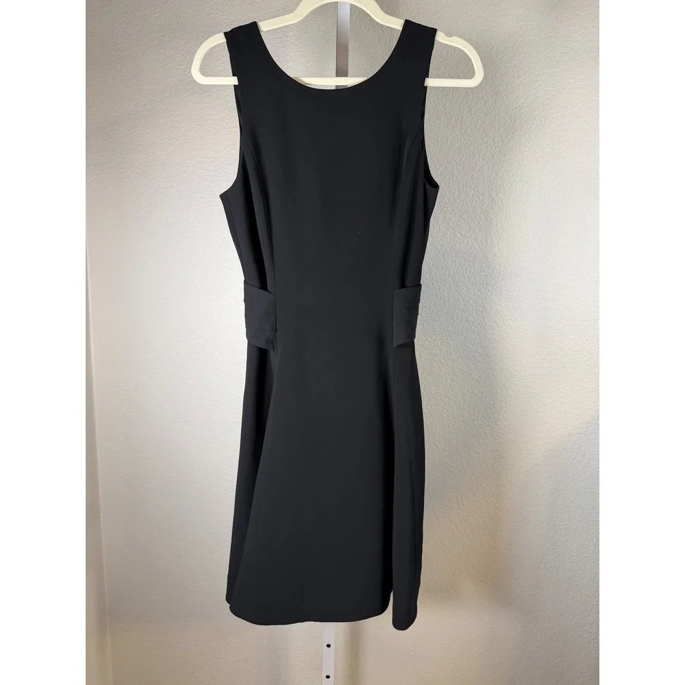 rag & bone Black Sleeveless Crisscross Open Back Pleated Mini Dress Size 6